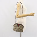 GUCCI GG Supreme Web Sherry Line Bag PVC Beige Gold 904 02 047 Auth BA9941-22