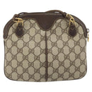 GUCCI GG Supreme Web Sherry Line Bag PVC Beige Gold 904 02 047 Auth BA9941-2