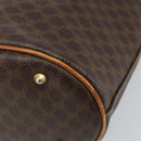 CELINE Macadam Canvas Tote Bag PVC Leather Brown Gold Auth BA9942-12