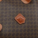 CELINE Macadam Canvas Tote Bag PVC Leather Brown Gold Auth BA9942-15