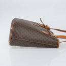 CELINE Macadam Canvas Tote Bag PVC Leather Brown Gold Auth BA9942-4