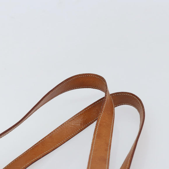 CELINE Macadam Canvas Tote Bag PVC Leather Brown Gold Auth BA9942