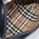 Burberrys Shoulder Bag Leather Navy Gold Auth BA9943-11