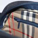 Burberrys Shoulder Bag Leather Navy Gold Auth BA9943-20