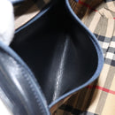 Burberrys Shoulder Bag Leather Navy Gold Auth BA9943-12