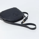 Burberrys Shoulder Bag Leather Navy Gold Auth BA9943-7