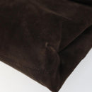 Salvatore Ferragamo Gancini Shoulder Bag Suede Brown Gold Auth BA9944-9