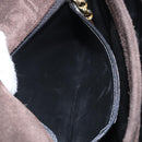 Salvatore Ferragamo Gancini Shoulder Bag Suede Brown Gold Auth BA9944-22
