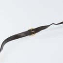 Salvatore Ferragamo Gancini Shoulder Bag Suede Brown Gold Auth BA9944-8