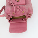 GUCCI Bamboo Backpack Suede Pink Gold 003 2034 0030 Auth BA9946-10