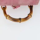 GUCCI Bamboo Backpack Suede Pink Gold 003 2034 0030 Auth BA9946-7