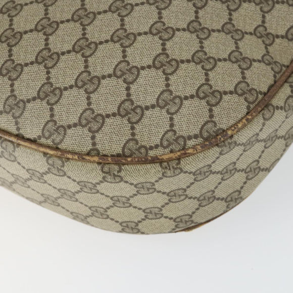 GUCCI GG Supreme Shoulder Bag PVC Beige Gold 001 256 0719 Auth BA9947