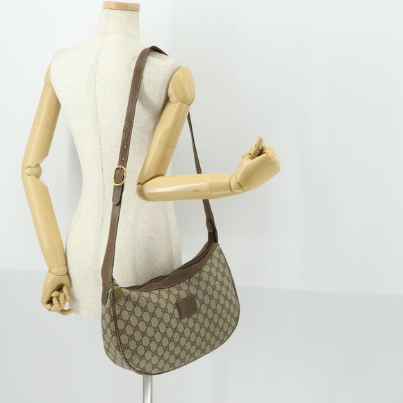GUCCI GG Supreme Shoulder Bag PVC Beige Gold 001 256 0719 Auth BA9947