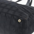 CHANEL New Travel Line Tote Bag Nylon Black Gold CC Auth BA9949-15