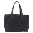 CHANEL New Travel Line Tote Bag Nylon Black Gold CC Auth BA9949-2