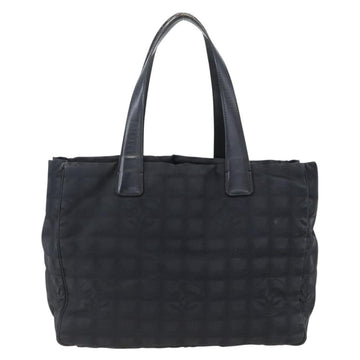 CHANEL New Travel Line Tote Bag Nylon Black Gold CC Auth BA9949 - 0