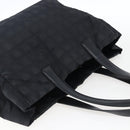 CHANEL New Travel Line Tote Bag Nylon Black Gold CC Auth BA9949-6