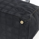 CHANEL New Travel Line Tote Bag Nylon Black Gold CC Auth BA9950-9