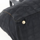 CHANEL New Travel Line Tote Bag Nylon Black Gold CC Auth BA9950-14