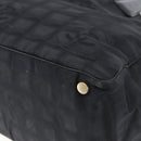 CHANEL New Travel Line Tote Bag Nylon Black Gold CC Auth BA9950-15