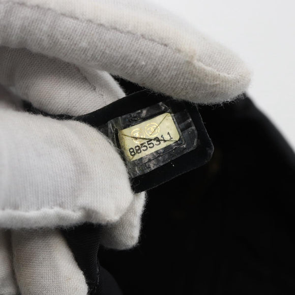 CHANEL New Travel Line Tote Bag Nylon Black Gold CC Auth BA9950