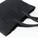 CHANEL New Travel Line Tote Bag Nylon Black Gold CC Auth BA9950-6