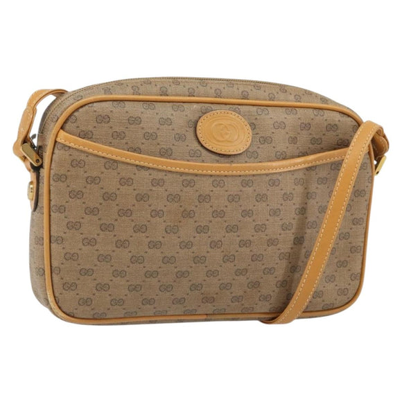GUCCI Micro GG Supreme Shoulder Bag PVC Beige Gold 007 113 1943 Auth BA9951