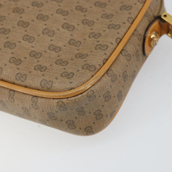 GUCCI Micro GG Supreme Shoulder Bag PVC Beige Gold 007 113 1943 Auth BA9951