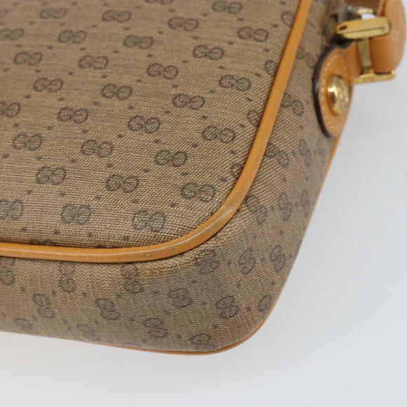GUCCI Micro GG Supreme Shoulder Bag PVC Beige Gold 007 113 1943 Auth BA9951