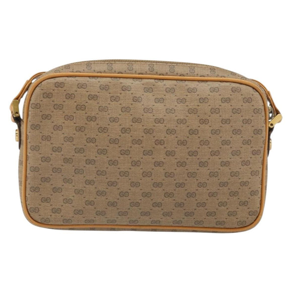 GUCCI Micro GG Supreme Shoulder Bag PVC Beige Gold 007 113 1943 Auth BA9951