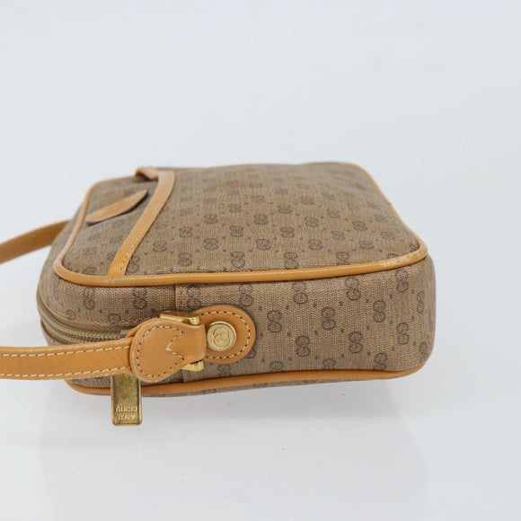GUCCI Micro GG Supreme Shoulder Bag PVC Beige Gold 007 113 1943 Auth BA9951