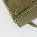 GUCCI Bamboo Backpack Suede Khaki Gold 003 58 0016 Auth BA9952-13