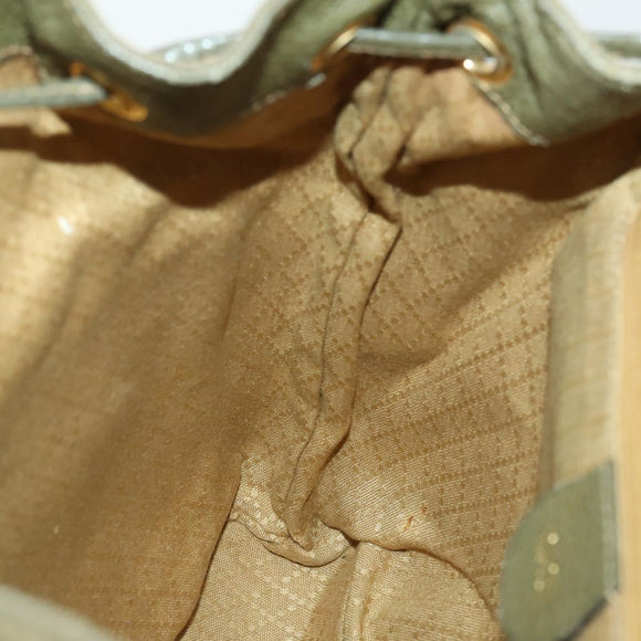 GUCCI Bamboo Backpack Suede Khaki Gold 003 58 0016 Auth BA9952