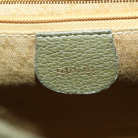 GUCCI Bamboo Backpack Suede Khaki Gold 003 58 0016 Auth BA9952