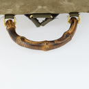 GUCCI Bamboo Backpack Suede Khaki Gold 003 58 0016 Auth BA9952-7