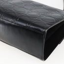 Salvatore Ferragamo Gancini Hand Bag Leather Black Silver Auth BA9953-15