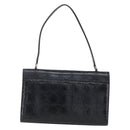 Salvatore Ferragamo Gancini Hand Bag Leather Black Silver Auth BA9953-2