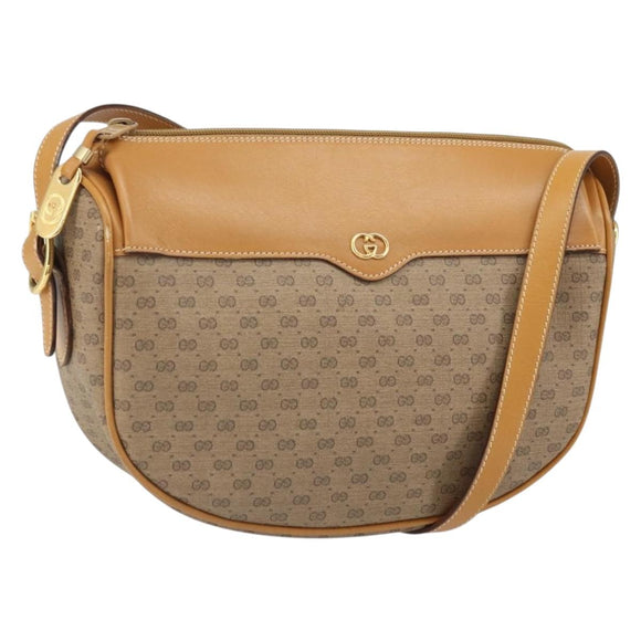 GUCCI Micro GG Supreme Web Sherry Line Bag PVC Beige 001 084 4001 Auth BA9954