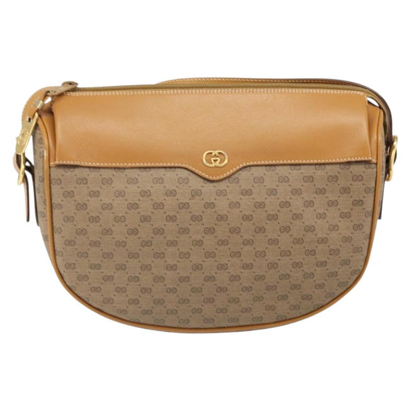 GUCCI Micro GG Supreme Web Sherry Line Bag PVC Beige 001 084 4001 Auth BA9954
