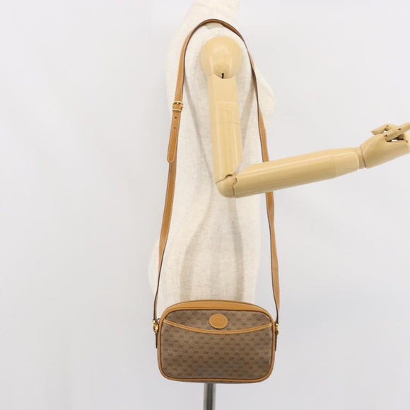 GUCCI Micro GG Supreme Shoulder Bag PVC Beige Gold 007 904 0095 Auth BA9955