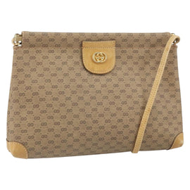 GUCCI Micro GG Supreme Shoulder Bag PVC Beige Gold 87 001 5553 Auth BA9956