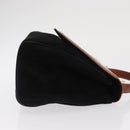 Salvatore Ferragamo Hand Bag Suede Black Gold Auth BA9957-4