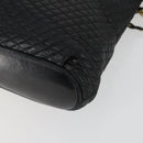 BALLY Chain Shoulder Bag Leather Black Gold Auth BA9958-9