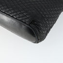 BALLY Chain Shoulder Bag Leather Black Gold Auth BA9958-15