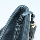 BALLY Chain Shoulder Bag Leather Black Gold Auth BA9958-11