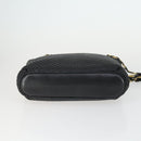 BALLY Chain Shoulder Bag Leather Black Gold Auth BA9958-5