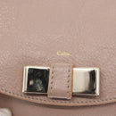 Chloe Hand Bag Leather 2way Beige Gold Auth BA9959-16
