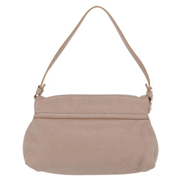 Chloe Hand Bag Leather 2way Beige Gold Auth BA9959