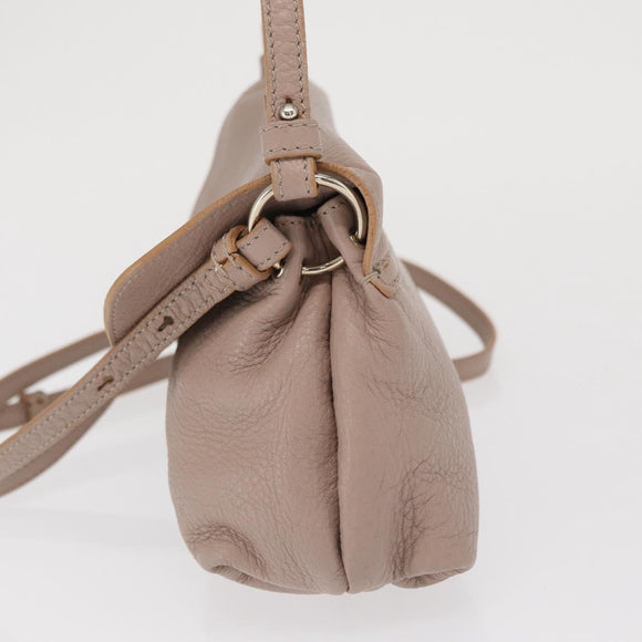 Chloe Hand Bag Leather 2way Beige Gold Auth BA9959
