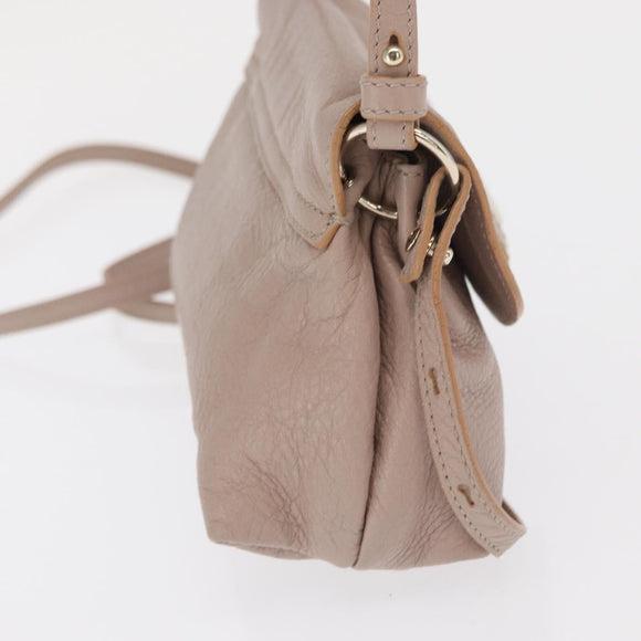 Chloe Hand Bag Leather 2way Beige Gold Auth BA9959